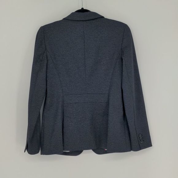 Talbots Women's Blue Twill Piqué Stretch Knit Aberdeen Blazer Jacket Size 4 - Picture 11 of 15